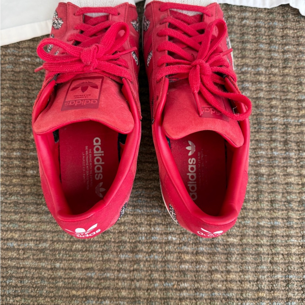 Adidas x The Farm Company Red Superstar Sneakers with Pineapple Design - Picture 8 of 10